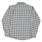 WRANGLER Mens Flannel Shirt Blue Check Long Sleeve L