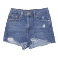 LEVI'S Womens Shorts Blue Denim Casual XXS W25 Distressed