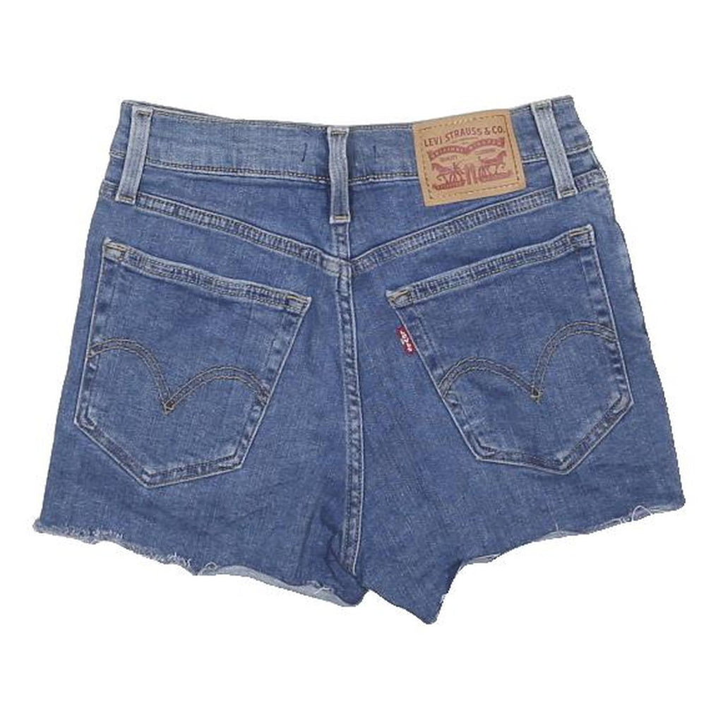 LEVI'S Womens Shorts Blue Denim Casual XXS W25 Distressed