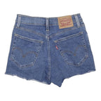 LEVI'S Womens Shorts Blue Denim Casual XXS W25 Distressed