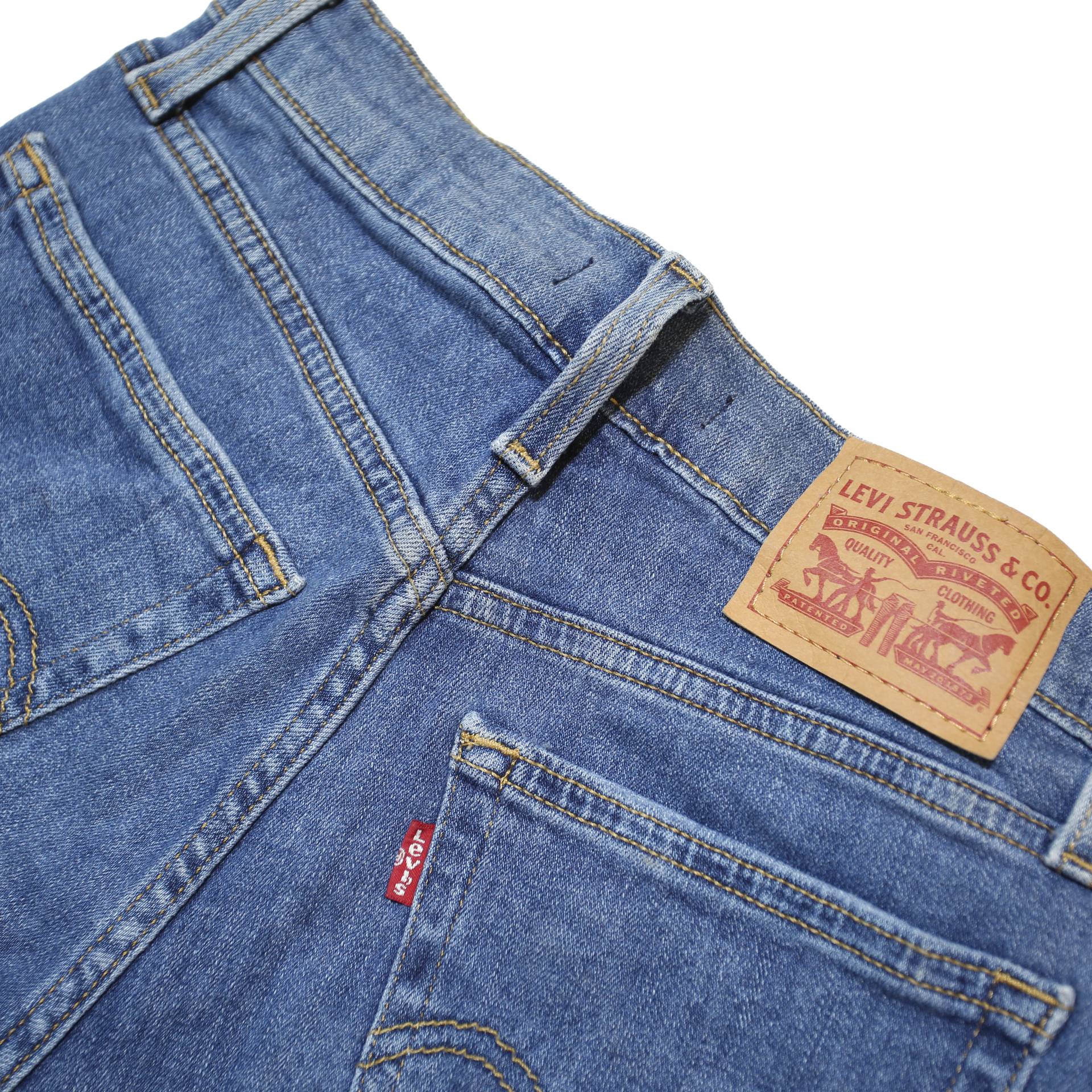 LEVI'S Womens Shorts Blue Denim Casual XXS W25 Distressed