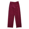 RO-COUPE Womens Cotton Blend Burgundy Relaxed Straight Trousers W26 L30 Stylish