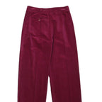 RO-COUPE Womens Cotton Blend Burgundy Relaxed Straight Trousers W26 L30 Stylish
