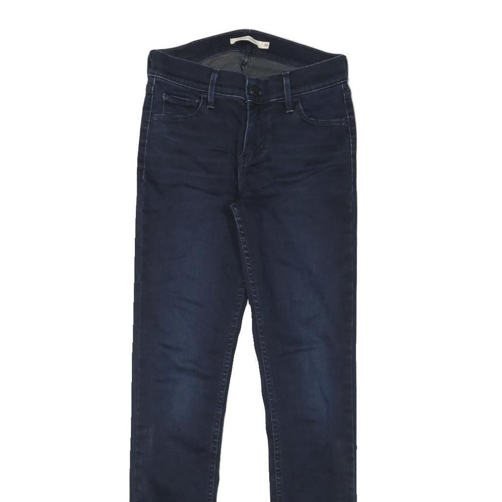 LEVI'S 710 Womens Jeans Blue Slim Skinny Denim Raw W26 L29 Stretch Cotton Blend