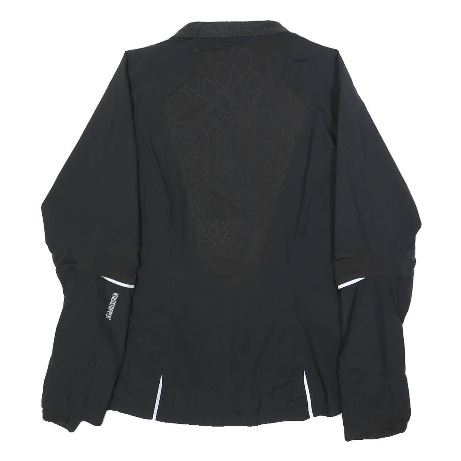 ADIDAS Womens Black ClimaProof Jacket UK 14 Polyester Blend Zip Athletic