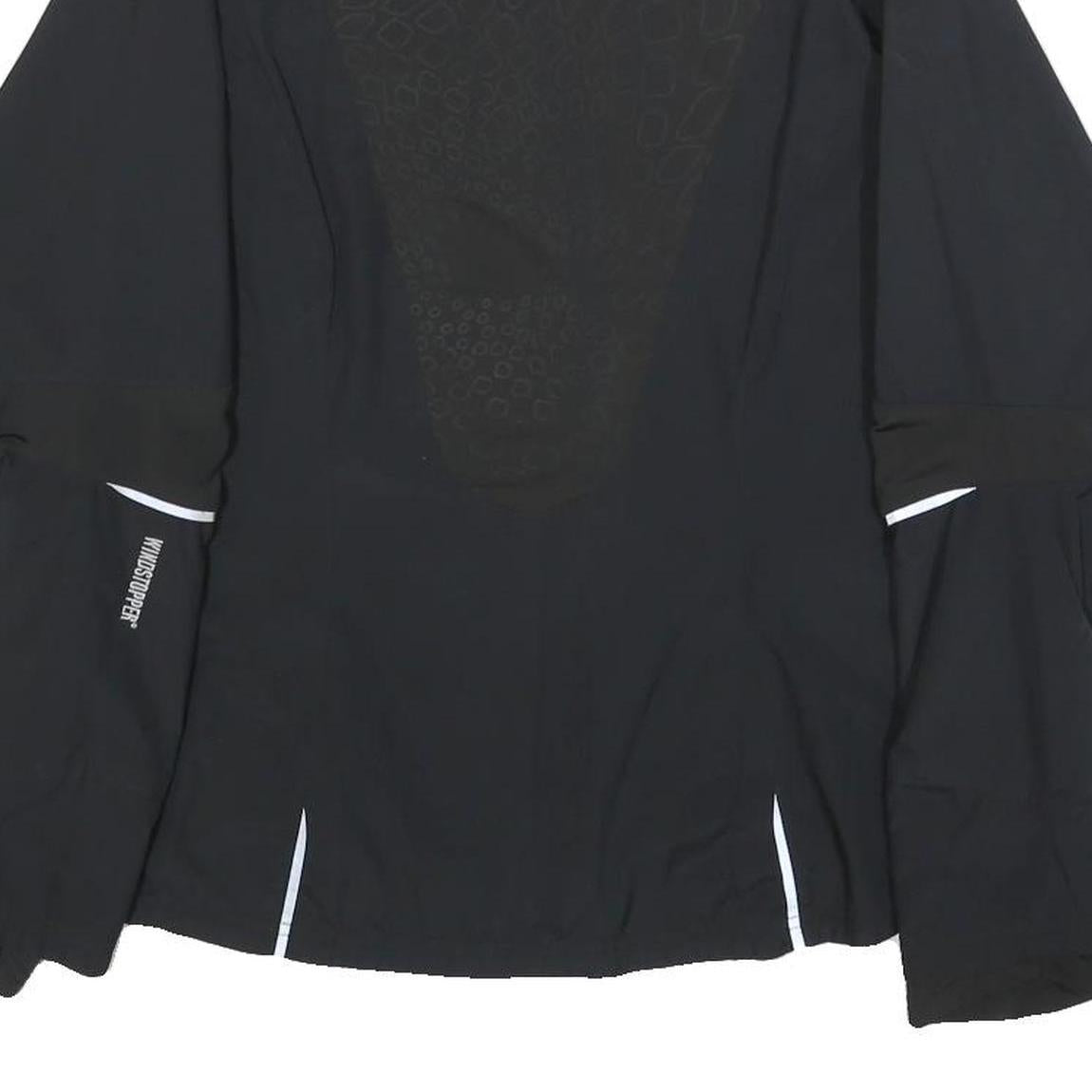 ADIDAS Womens Black ClimaProof Jacket UK 14 Polyester Blend Zip Athletic