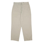 DOCKERS Mens Cotton Blend Beige Relaxed Straight Trousers W33 L28 Casual Zip
