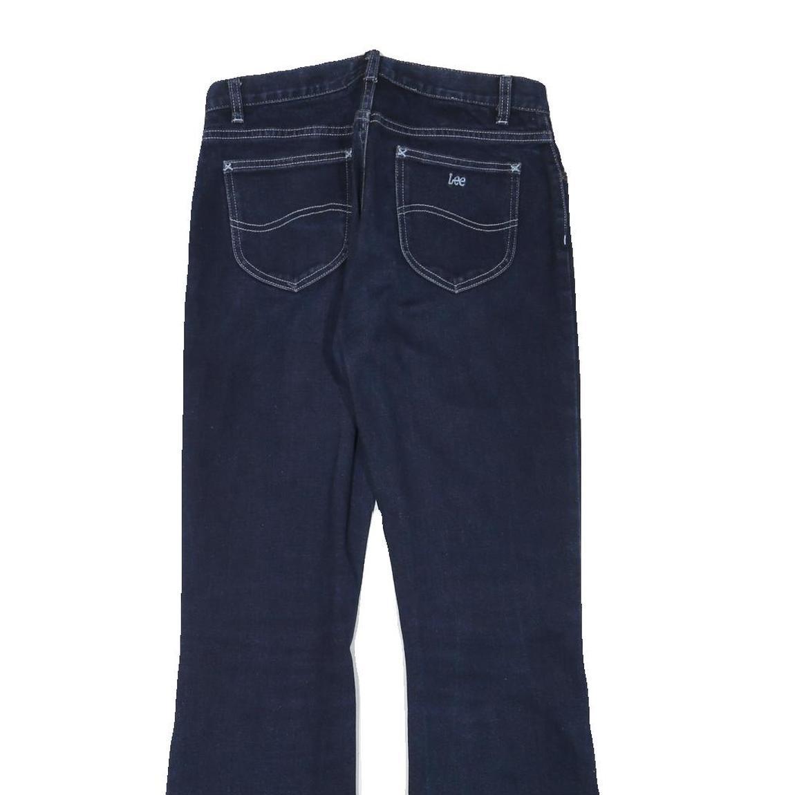 LEE Womens Blue Regular Flared Denim Woven Jeans W28 L29 Classic Zip Cotton