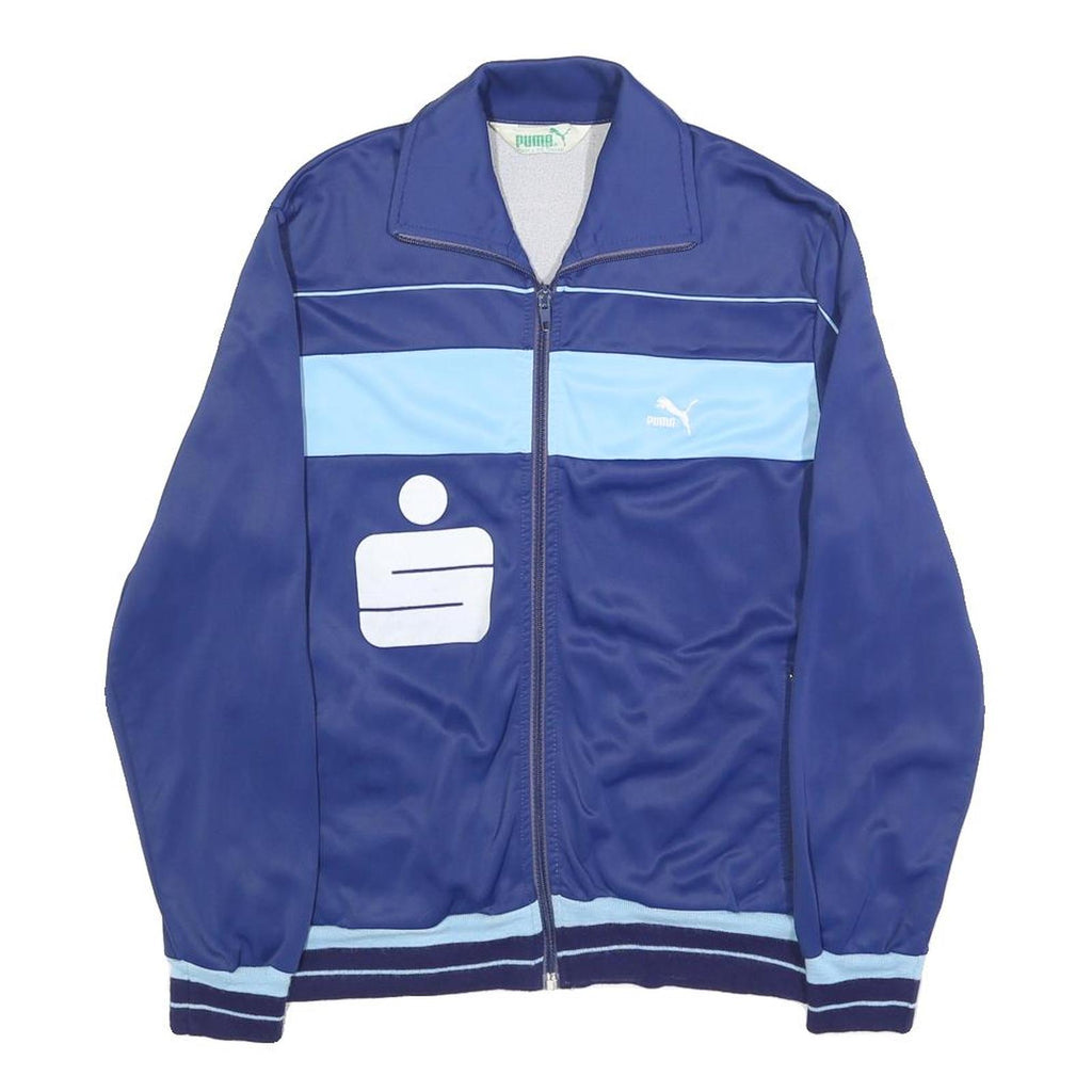 PUMA Womens Blue & Light Blue Athletic Jacket S Polyamide Blend Track Zip