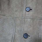 ANTARTEX Mens Beige Wool Coat L Button Plain Warm Stylish Casual
