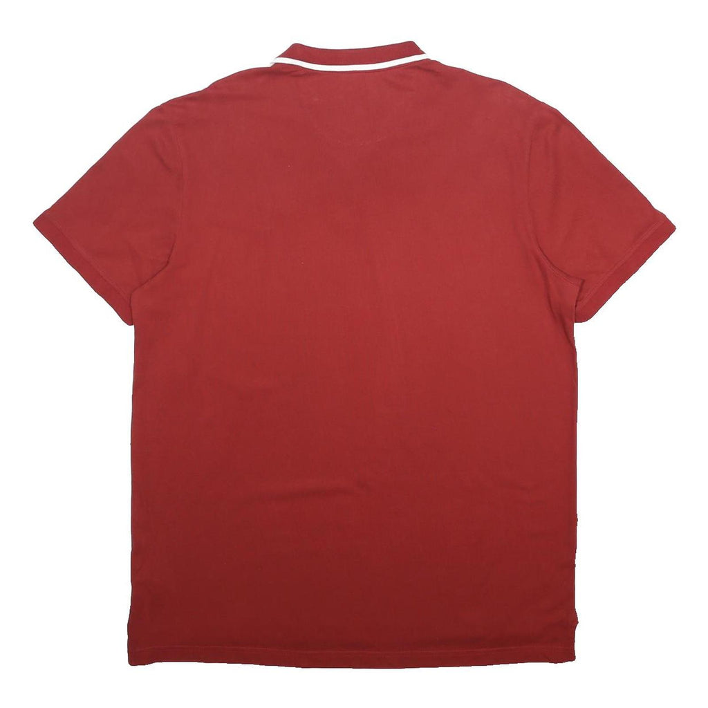 PUMA Mens Red & White Cotton Blend Polo Shirt XL Classic Fit Sports Casual