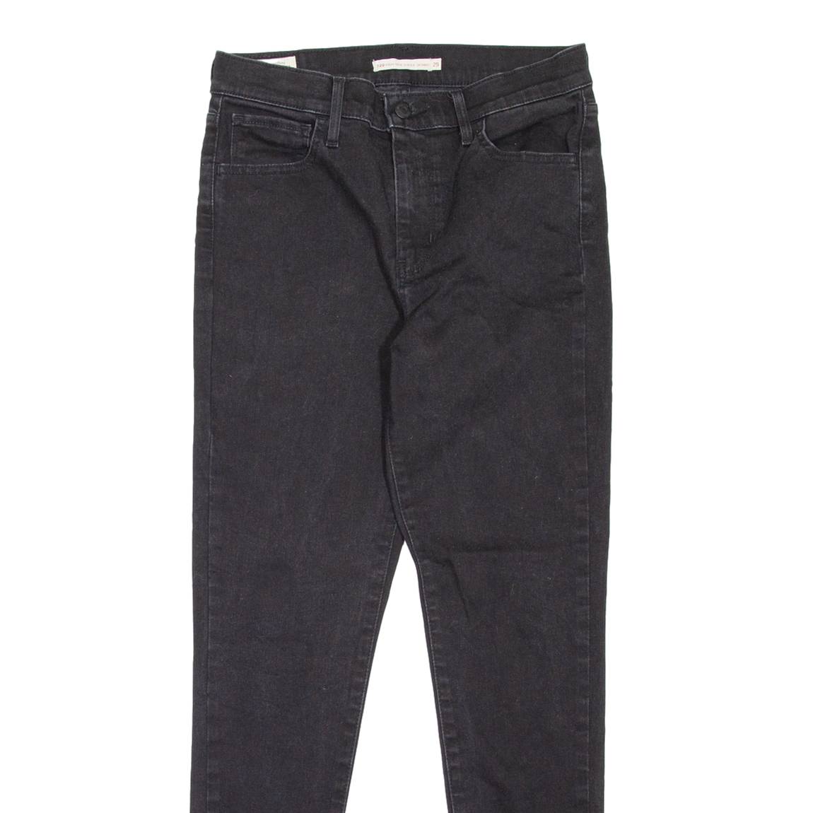 LEVI'S 720 High Rise BIG E Womens Jeans Black Slim Skinny W29 L28