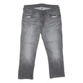 LEVI'S 514 Classic Mens Jeans Grey Regular Straight Denim Medium W34 L23 Zip