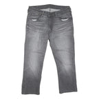 LEVI'S 514 Classic Mens Jeans Grey Regular Straight Denim Medium W34 L23 Zip