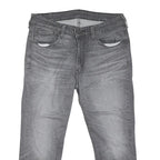 LEVI'S 514 Classic Mens Jeans Grey Regular Straight Denim Medium W34 L23 Zip