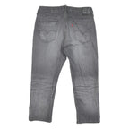 LEVI'S 514 Classic Mens Jeans Grey Regular Straight Denim Medium W34 L23 Zip
