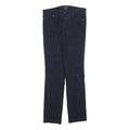 TOMMY HILFIGER Womens Slim Navy Blue Cotton Blend Zip Trousers W30 L30