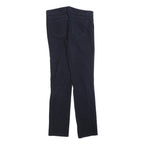 TOMMY HILFIGER Womens Slim Navy Blue Cotton Blend Zip Trousers W30 L30