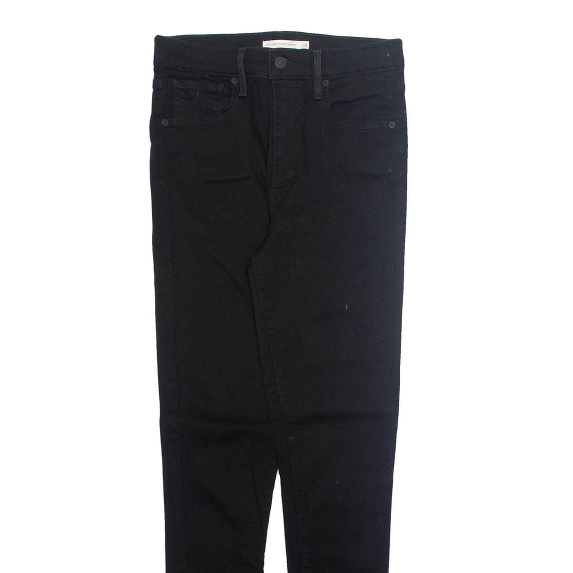 LEVI'S Womens Trousers Black Slim Tapered W29 L30