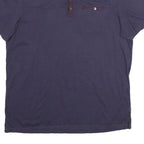 CALVIN KLEIN Mens Blue Short Sleeve Plain M Cotton Button Pocket Polo Shirt