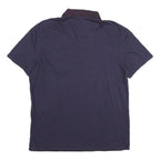 CALVIN KLEIN Mens Blue Short Sleeve Plain M Cotton Button Pocket Polo Shirt