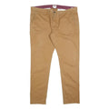 TIMBERLAND Mens Cotton Blend Beige Slim Zip Trousers W40 L34 Casual Smart