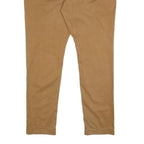 TIMBERLAND Mens Cotton Blend Beige Slim Zip Trousers W40 L34 Casual Smart