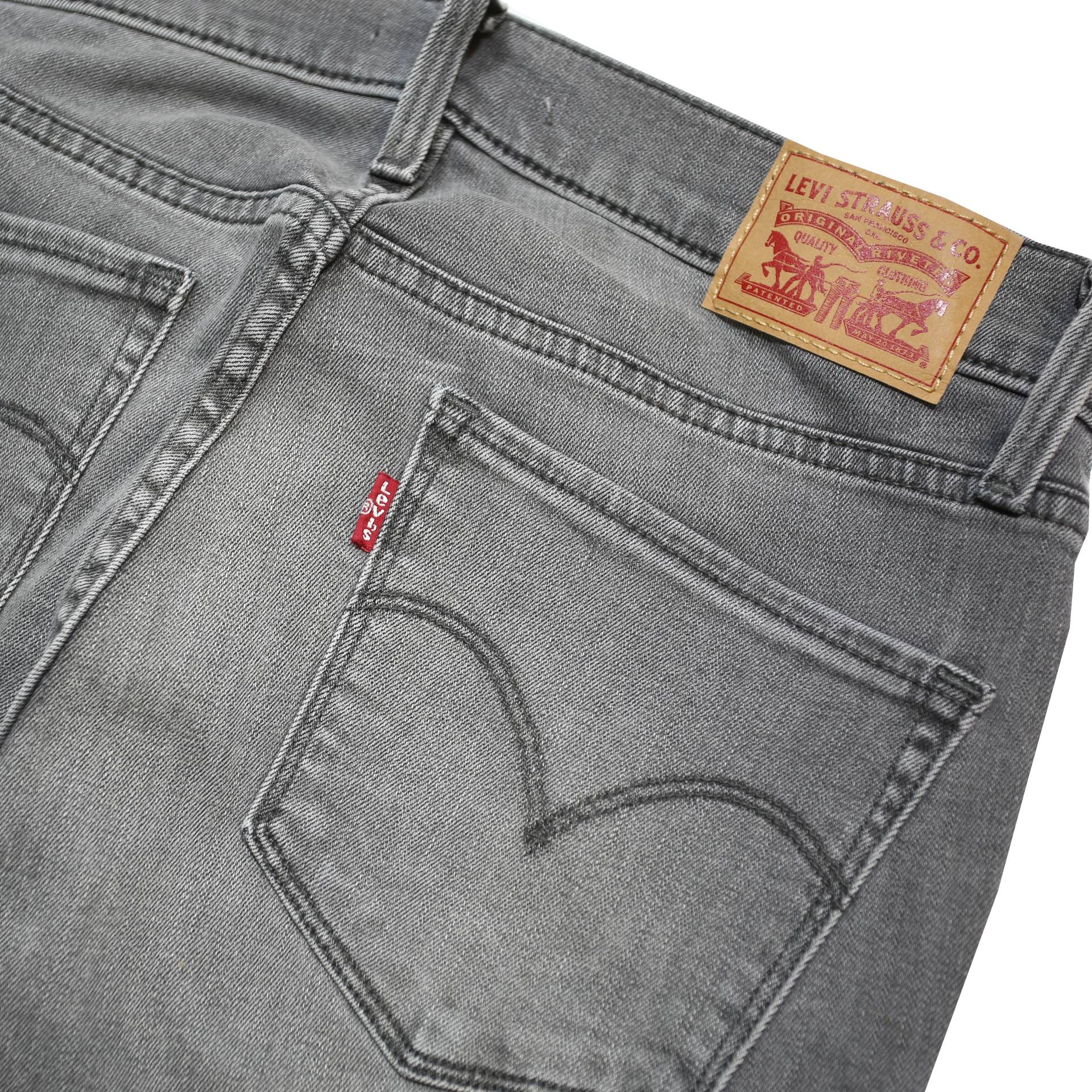 LEVI'S 311 Womens Slim Grey Denim Jeans W29 L30 Stretch Cotton Blend Zip