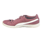PUMA Suede Womens Lace-Up Trainers Burgundy & White UK 6 Comfortable Casual