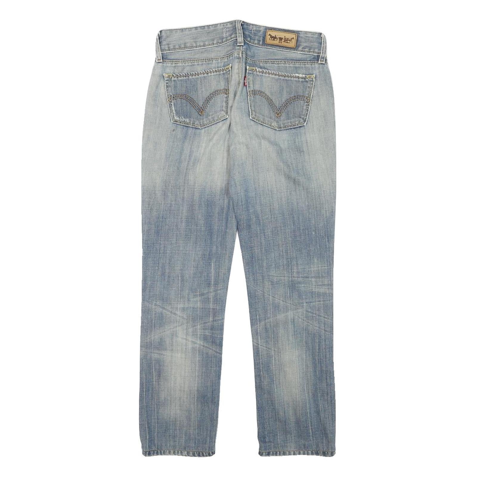 LEVI'S 571 Womens Jeans Blue Slim Straight Denim Light W27 L26 Classic Fit