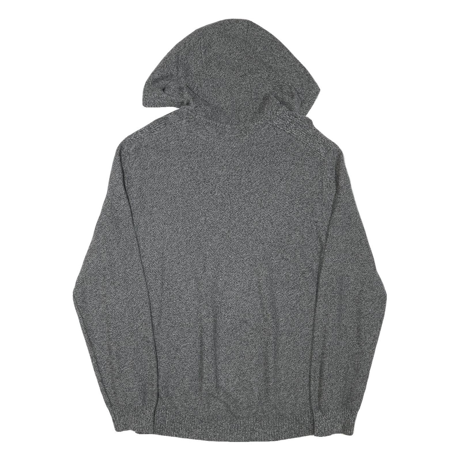 DKNY Mens Grey Pullover Relaxed Fit Cotton Blend Jumper High Neck Basic Knit M