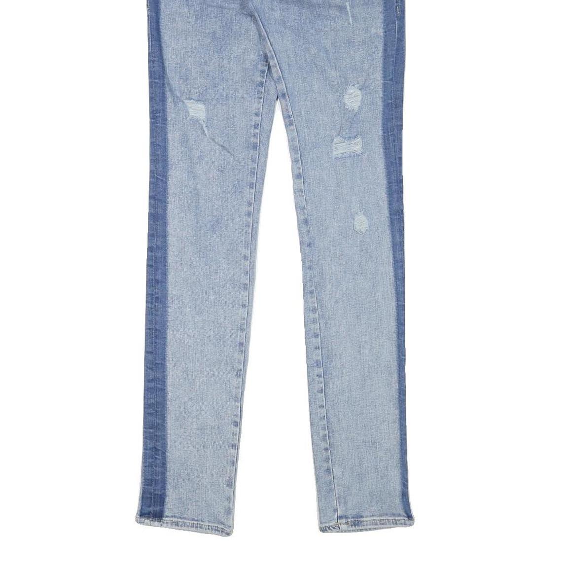 JACK AND JONES Mens Slim Light Blue Denim Stone Wash W28 L31 Contrast Side Panel