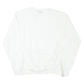 CHAMPION Mens White Cotton Blend Crew Neck M Plain Pullover Sweatshirt