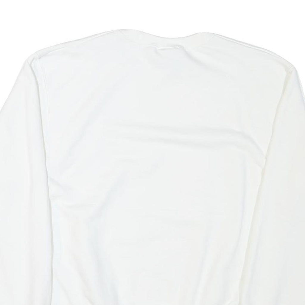 CHAMPION Mens White Cotton Blend Crew Neck M Plain Pullover Sweatshirt