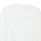 CHAMPION Mens White Cotton Blend Crew Neck M Plain Pullover Sweatshirt