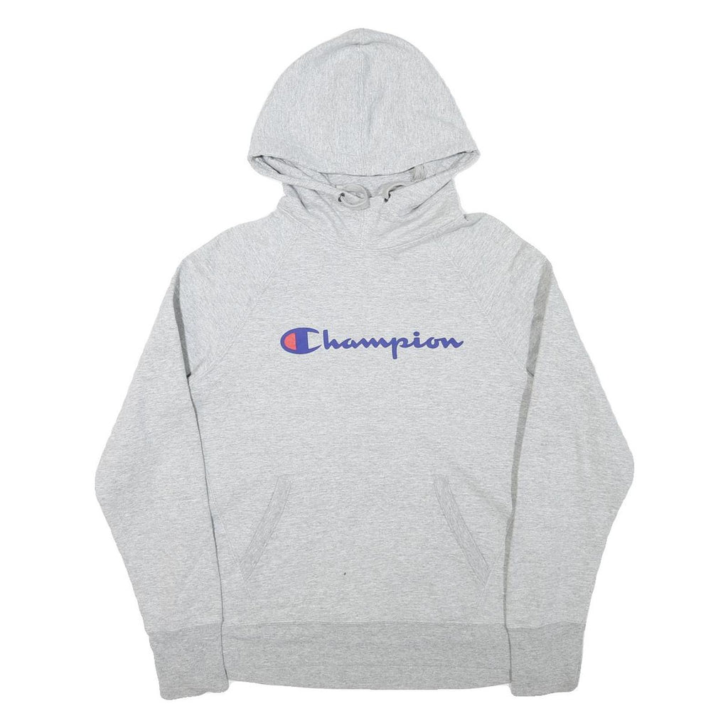 CHAMPION Mens Grey Hoodie M Cotton Blend Pullover Sweatshirt