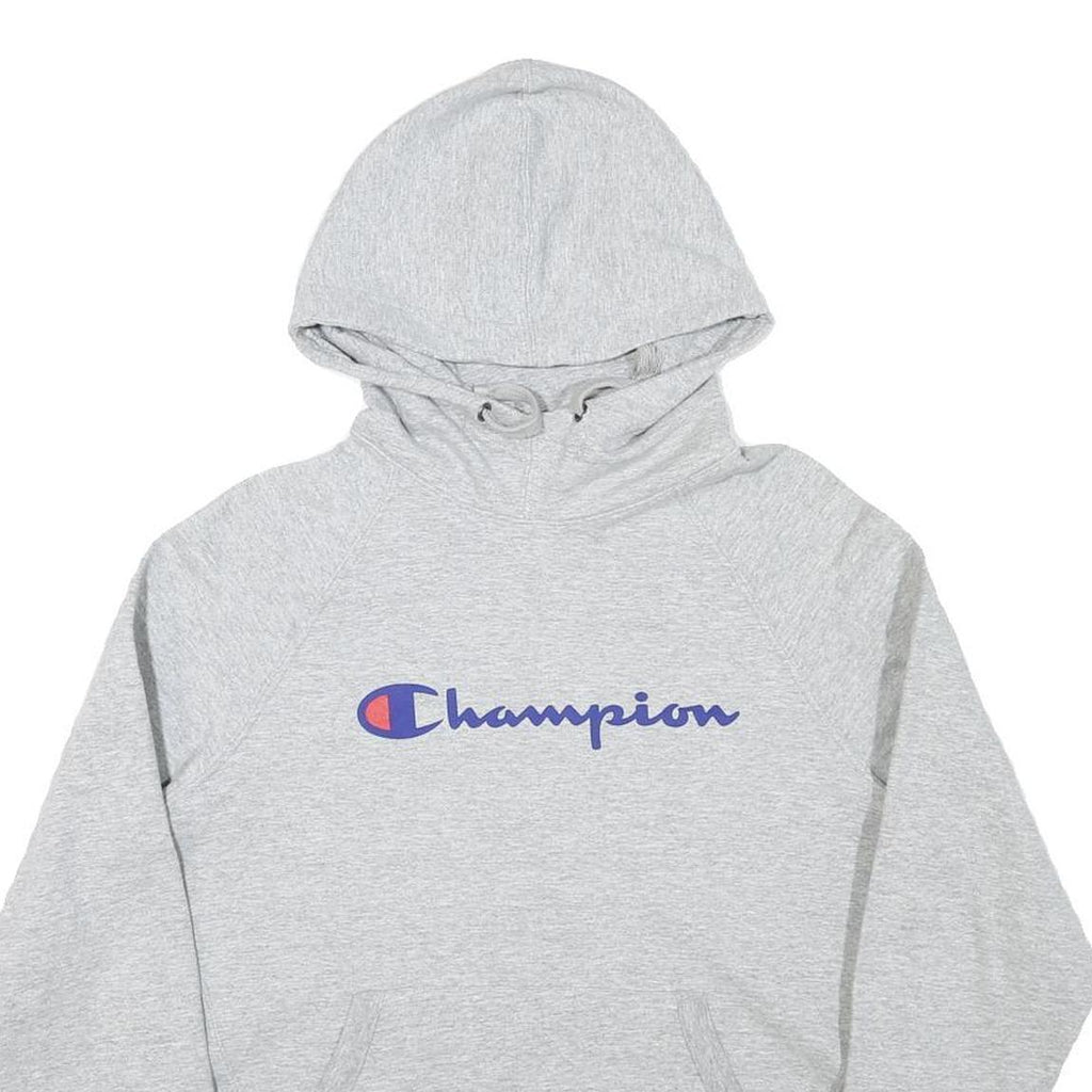 CHAMPION Mens Grey Hoodie M Cotton Blend Pullover Sweatshirt