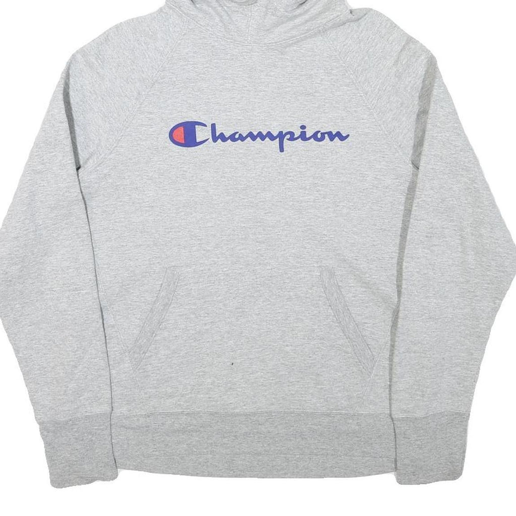 CHAMPION Mens Grey Hoodie M Cotton Blend Pullover Sweatshirt