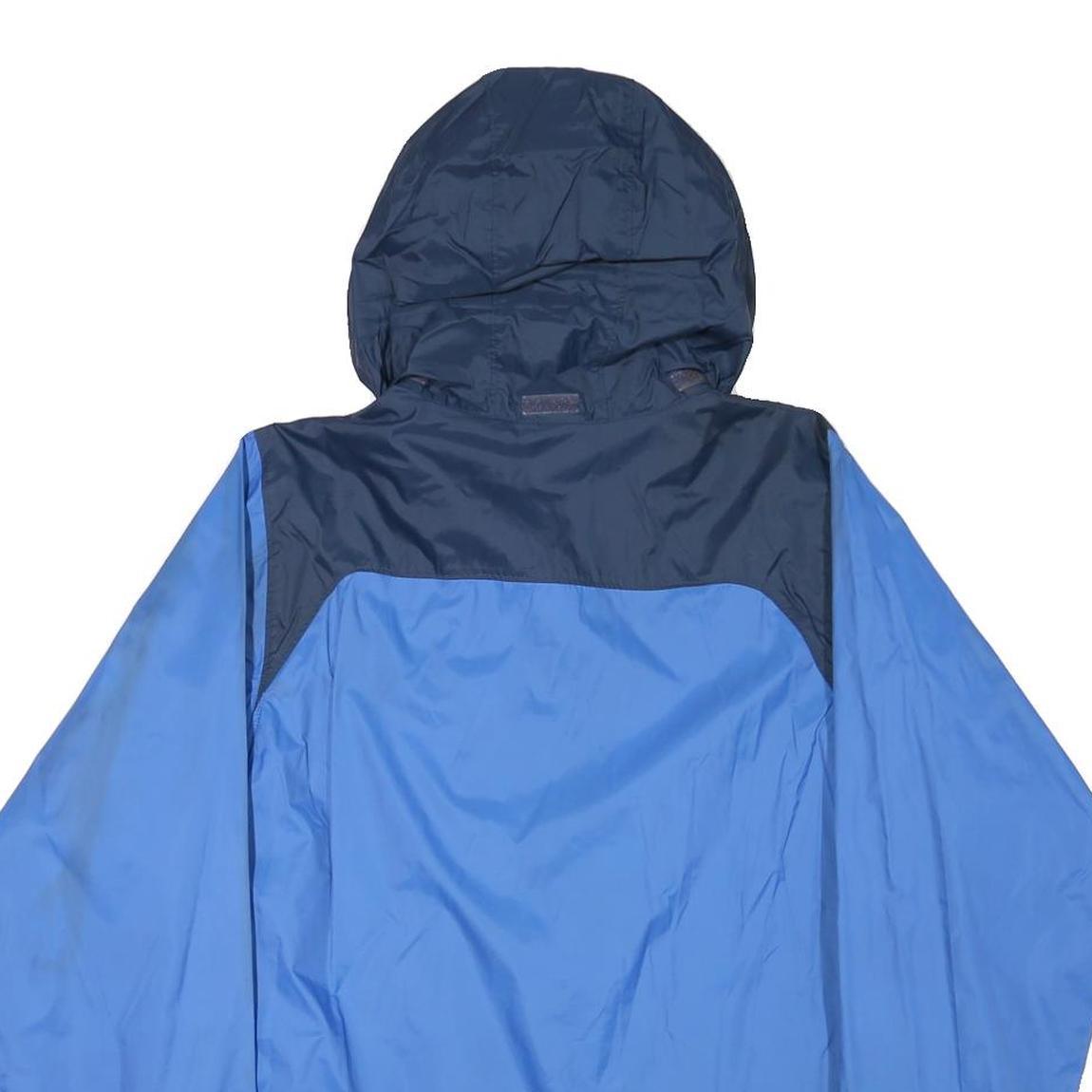 COLUMBIA Mens Blue Navy Outdoor Jacket S Nylon Plain Hooded Zip