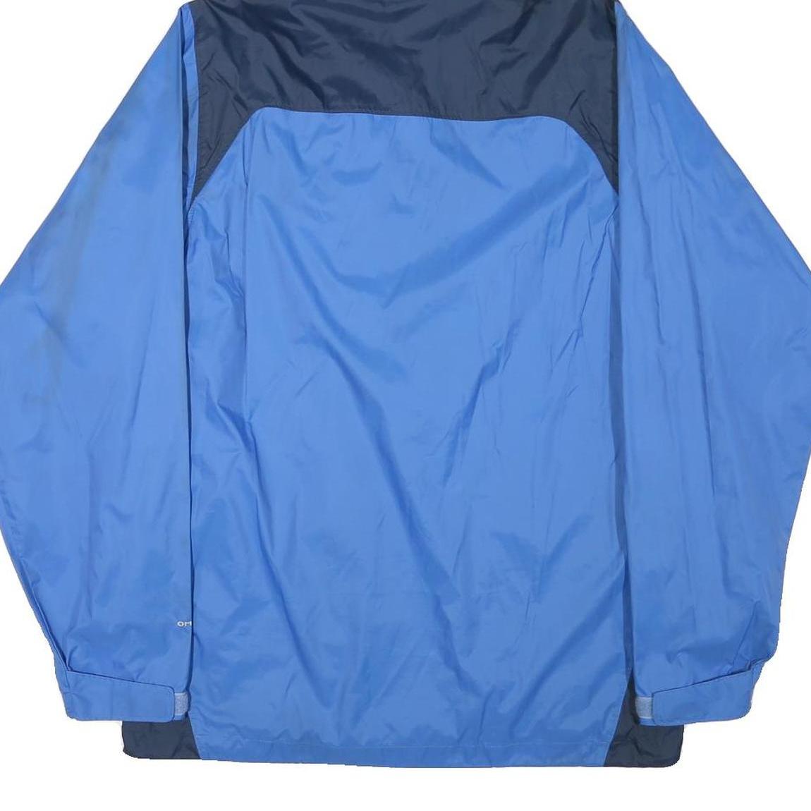 COLUMBIA Mens Blue Navy Outdoor Jacket S Nylon Plain Hooded Zip