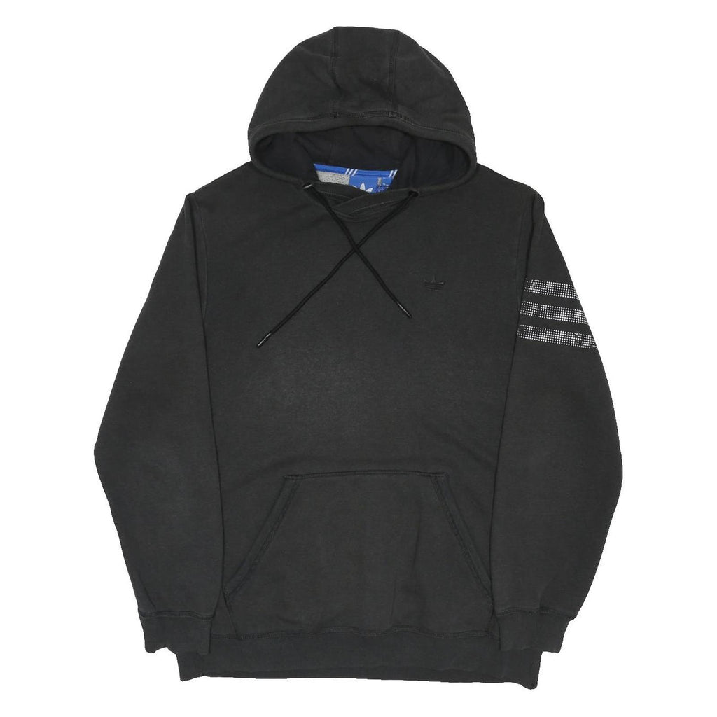 ADIDAS ORIGINALS Mens Black Hoodie L Pullover Cotton Blend Casual