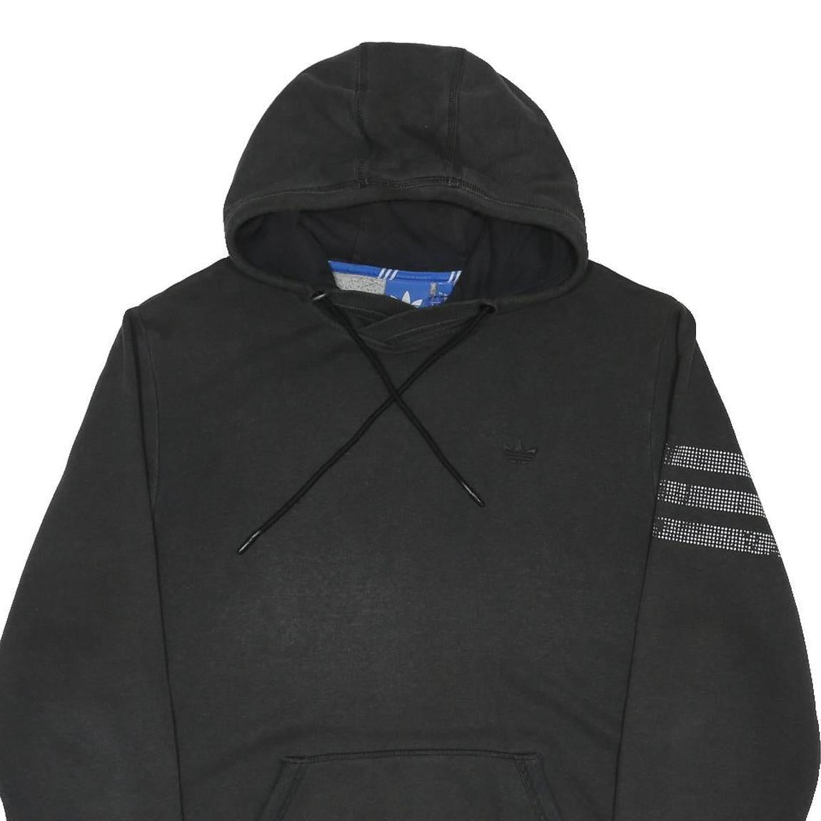 ADIDAS ORIGINALS Mens Black Hoodie L Pullover Cotton Blend Casual