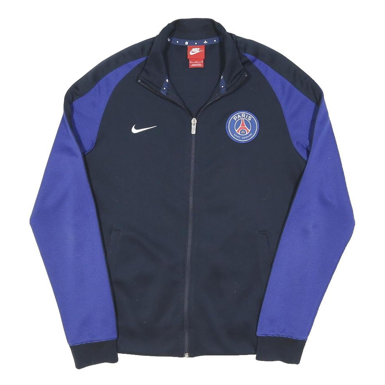 NIKE Mens Navy Blue Purple Paris Saint Germain Track Jacket M Polyester Blend