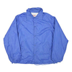 ATHLETIC WORKS Mens Blue Nylon Button Jacket L Casual Lightweight Shell