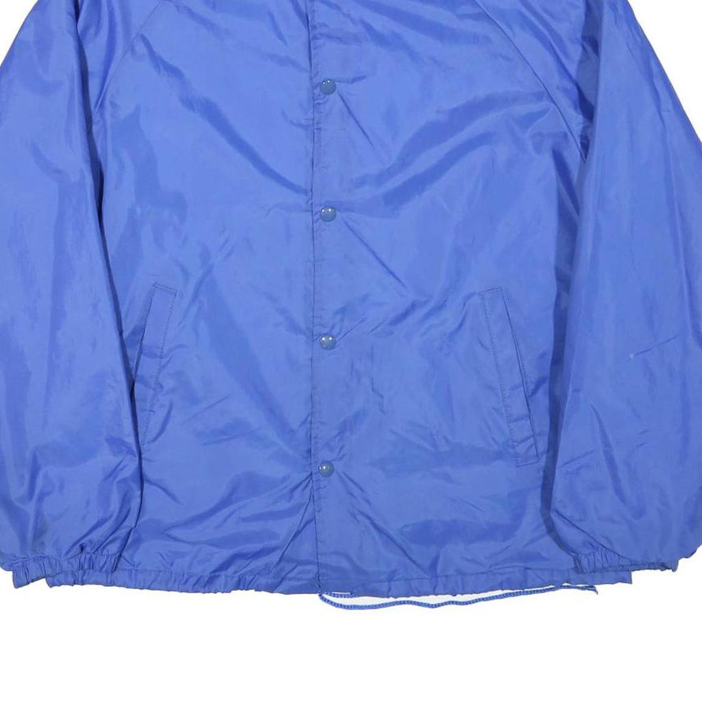 ATHLETIC WORKS Mens Blue Nylon Button Jacket L Casual Lightweight Shell