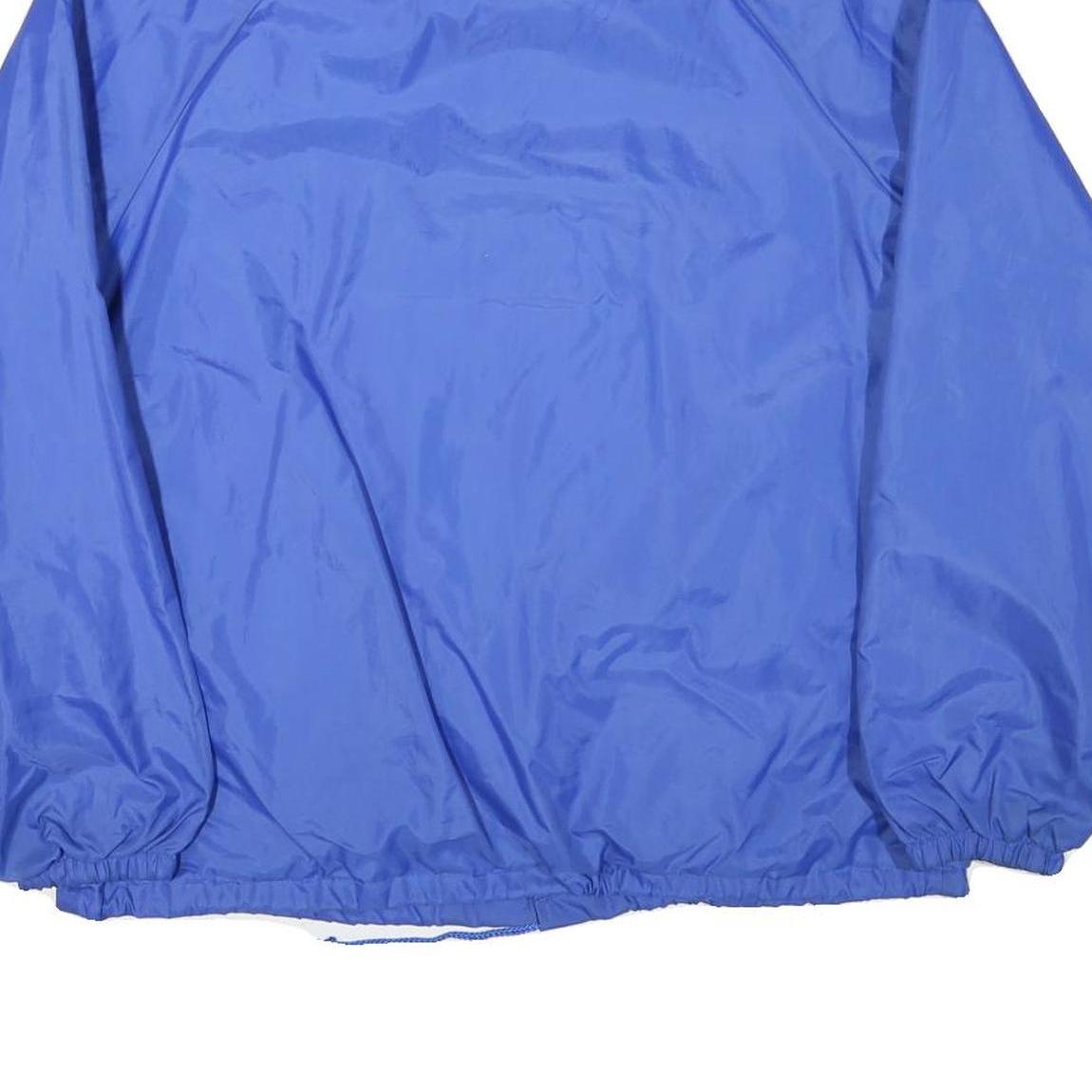 ATHLETIC WORKS Mens Blue Nylon Button Jacket L Casual Lightweight Shell