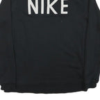 NIKE Mens Black Cotton Blend Crew Neck Sweatshirt XS Logo Printed