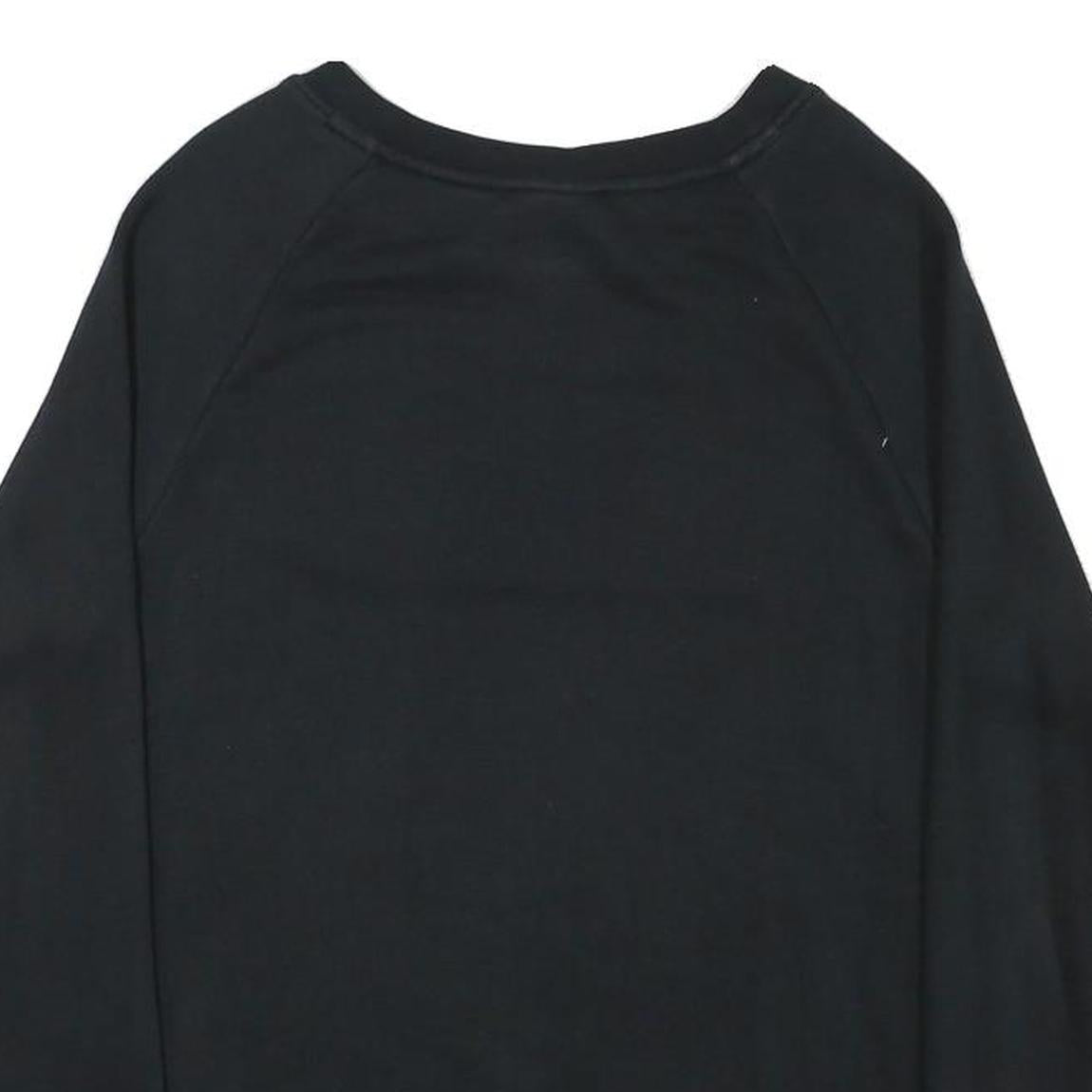 NIKE Mens Black Cotton Blend Crew Neck Sweatshirt XS Logo Printed