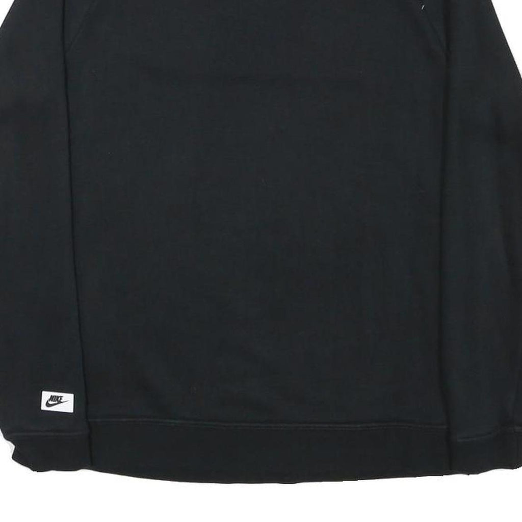 NIKE Mens Black Cotton Blend Crew Neck Sweatshirt XS Logo Printed