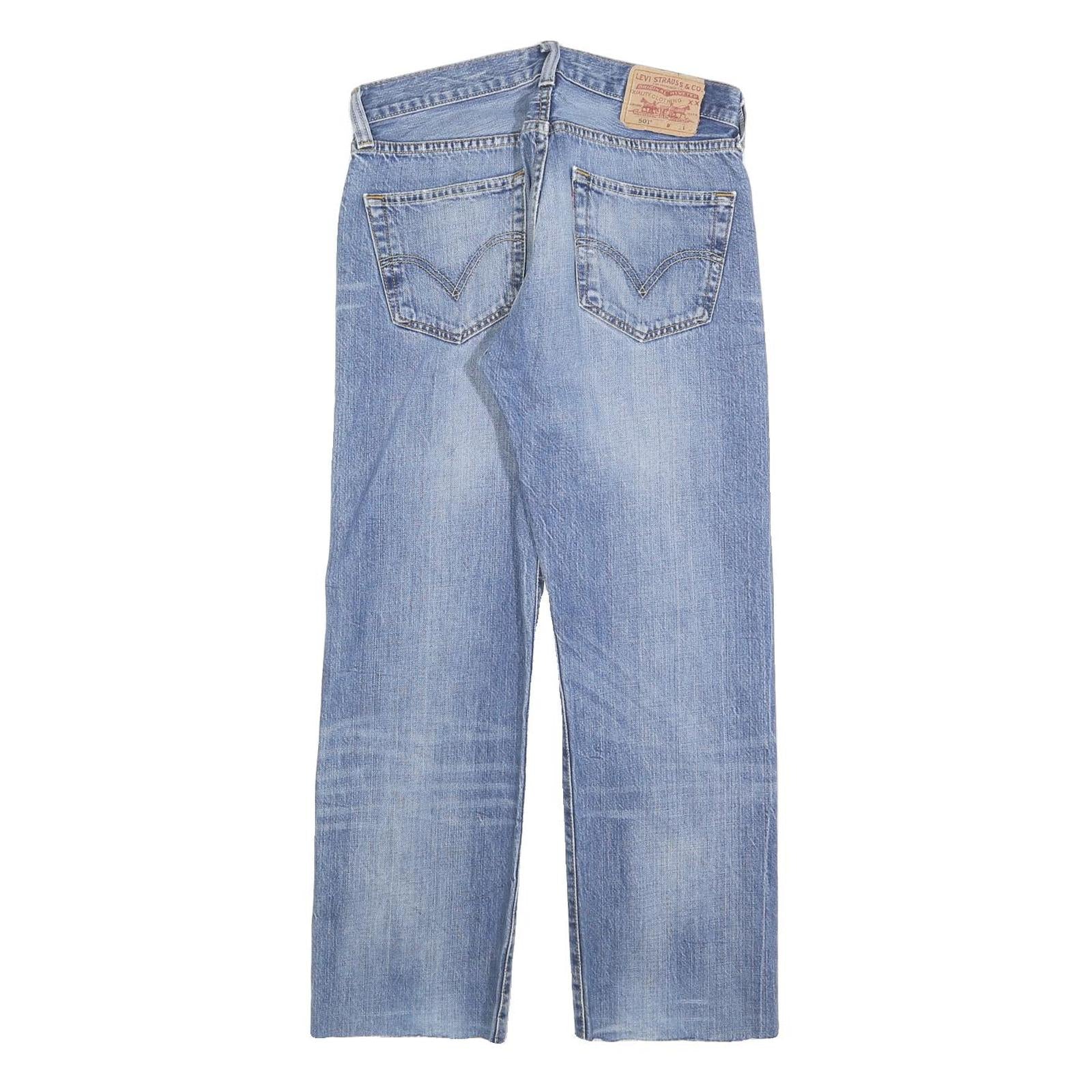LEVI'S 501 Mens Jeans Blue Regular Straight Denim Light W31 L26 Classic Cotton